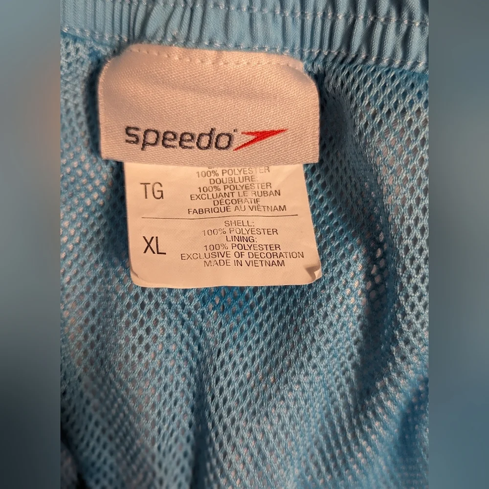Men's Speedo Board Shorts Blue Size XL Swim Trunks Surf Beach Sports Athletic